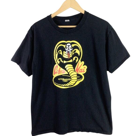 Cobra Kai Karate Kid Movie Tv Series T Shirt Black Large - Picture 1 of 4